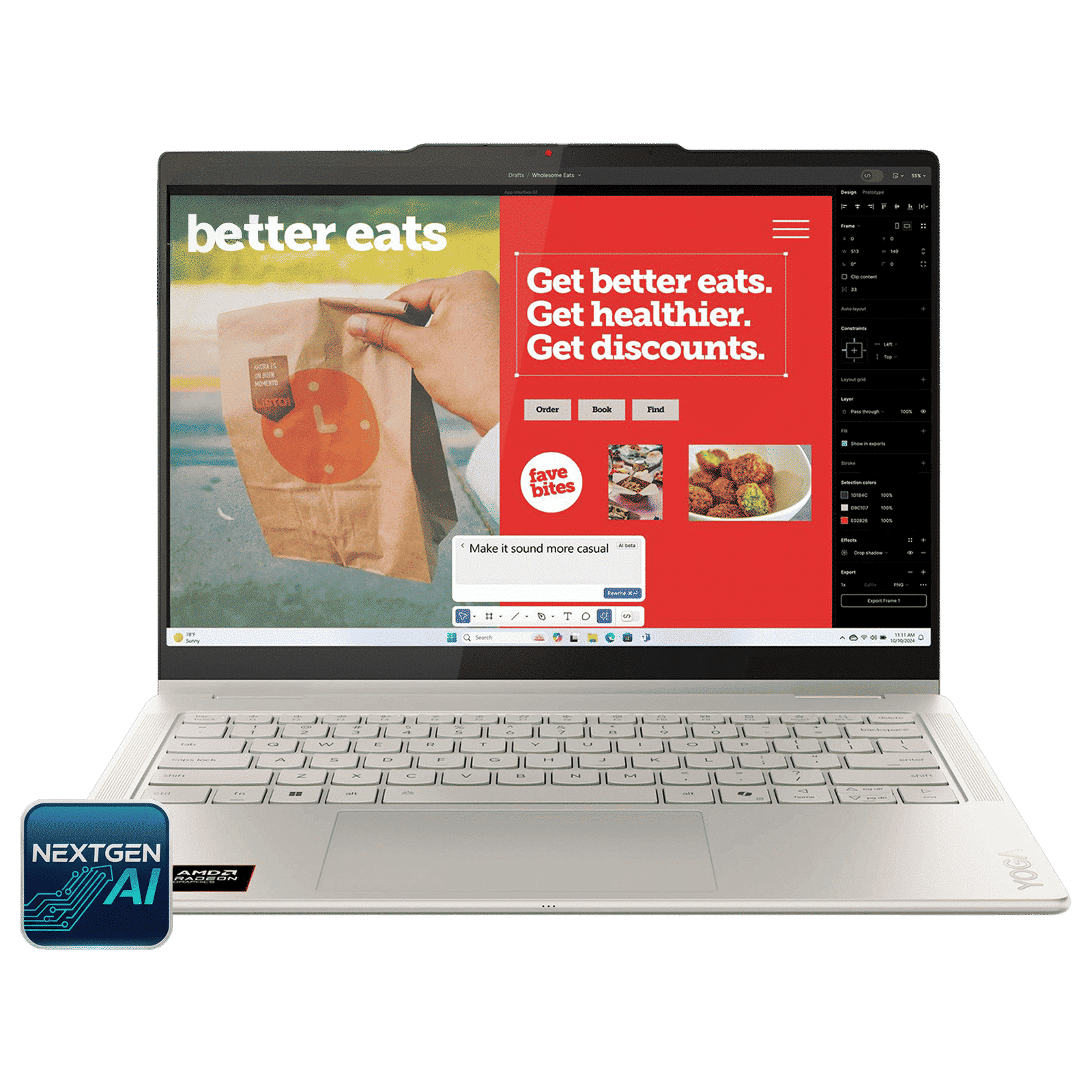 Buy Lenovo Yoga 7 14AKP10 AMD Ryzen AI 7 Touchscreen 2-in-1 Laptop